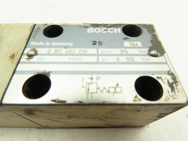 Bosch Rexroth 0811402016 Hydraulic Relief Valve 4568 PSI /315 BAR   (FOR PARTS)