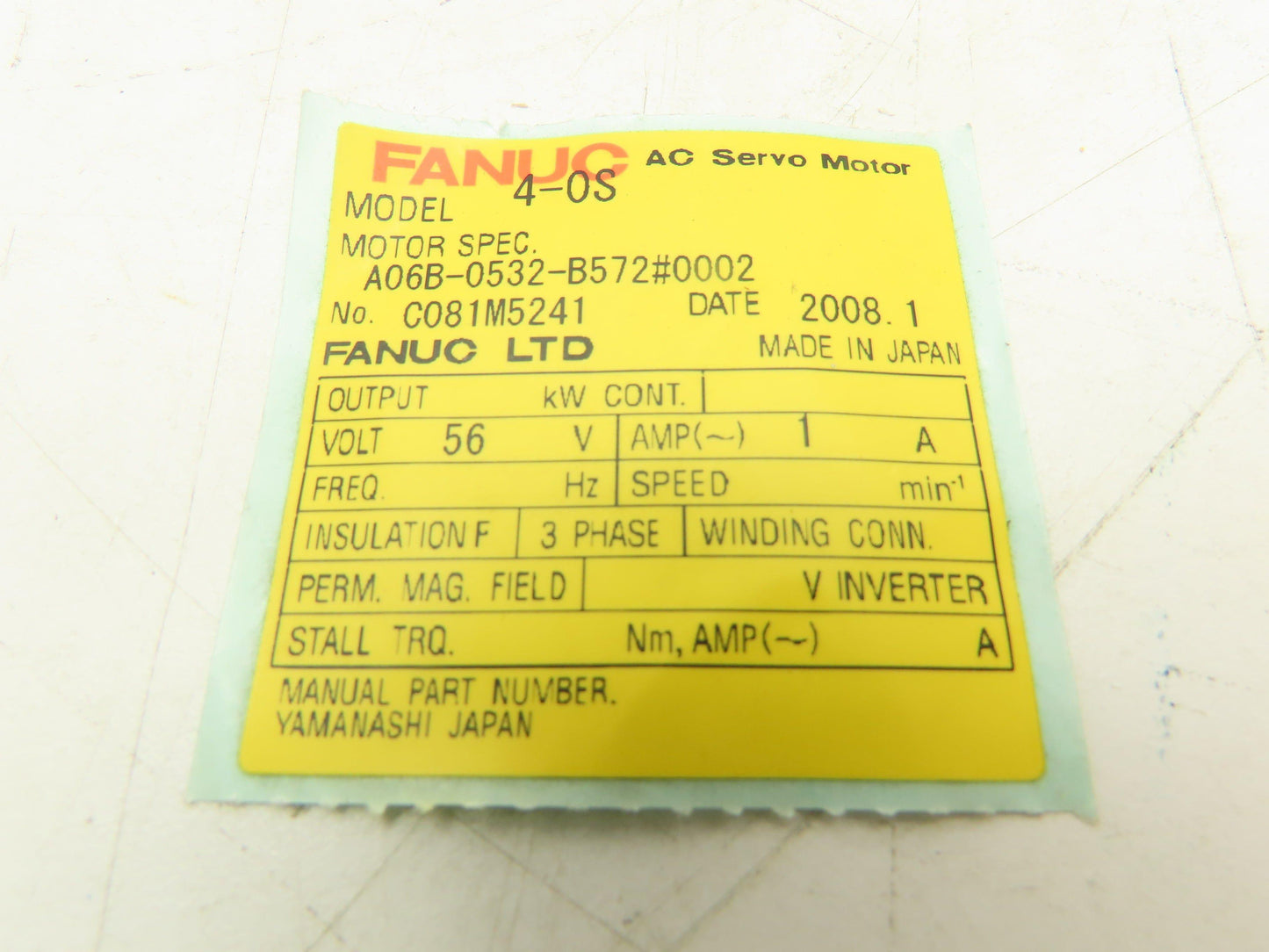 Fanuc 20-50-913857 Servo Motor Adaptor Cap Reducer A06B-0532-B572