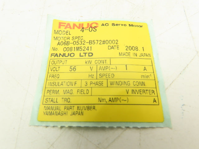 Fanuc 20-50-913857 Servo Motor Adaptor Cap Reducer A06B-0532-B572