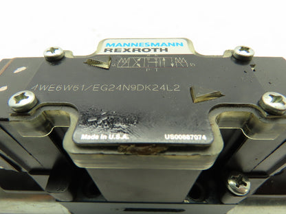 Rexroth 4WE6W61/EG24N9DK24L2 Hydraulic Solenoid Valve 24V