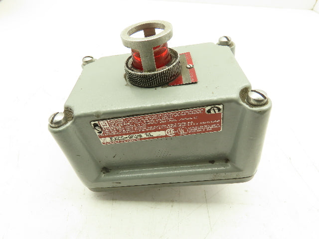 Killark FXCS-0B24-RL Red Pilot Light Indicator For Hazardous Location 125V Max