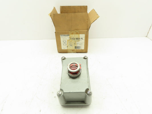 Killark FXCS-0B24-RL Red Pilot Light Indicator For Hazardous Location 125V Max