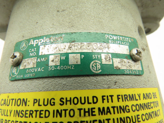 Appleton AR20034 Cast Iron 200A Receptacle Housing 600V NO PLUG