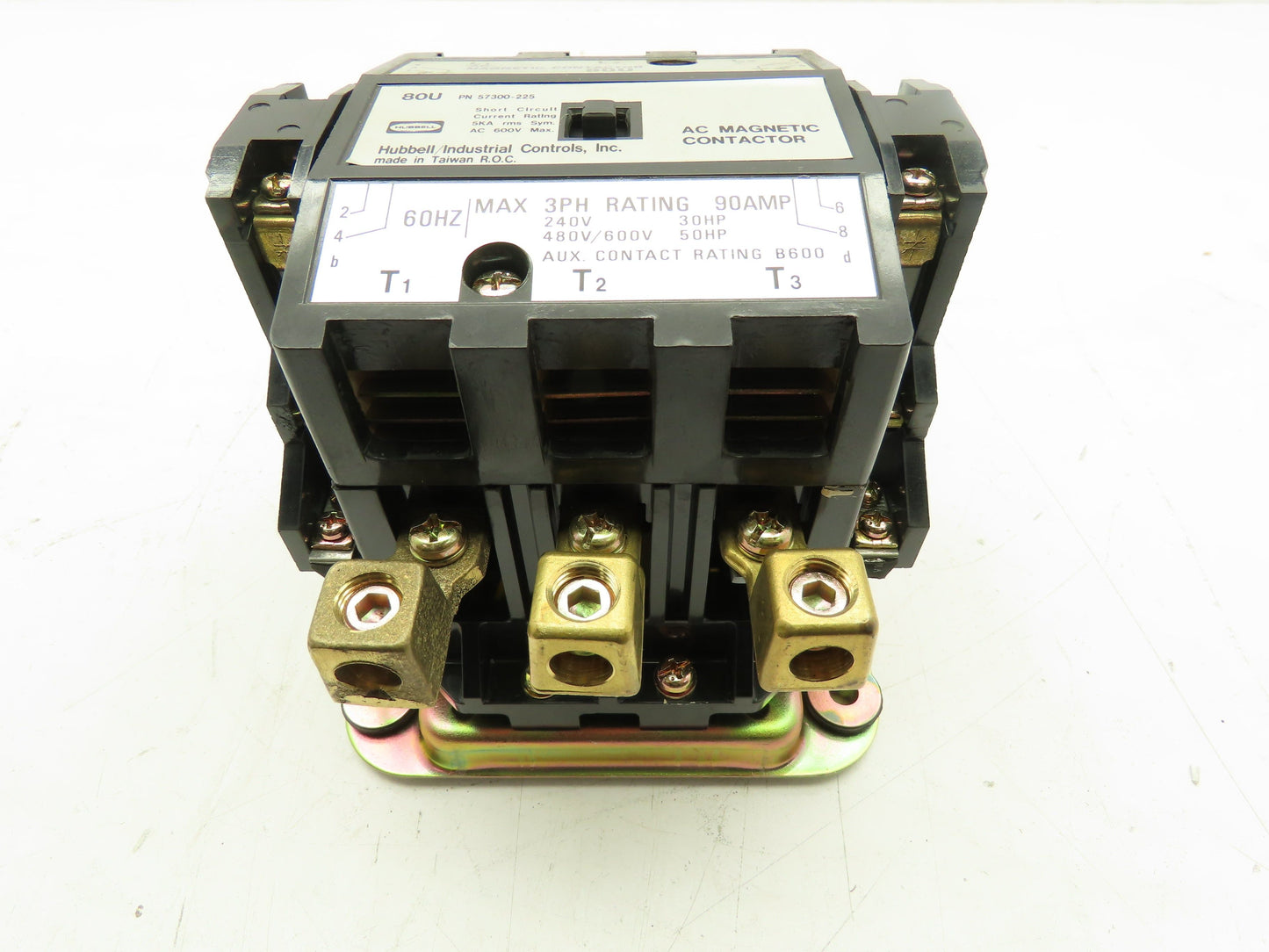 Hubbell 57300-225 Non Reversing AC Magnetic Contactor 80U 3-Pole 115V Coil 90A