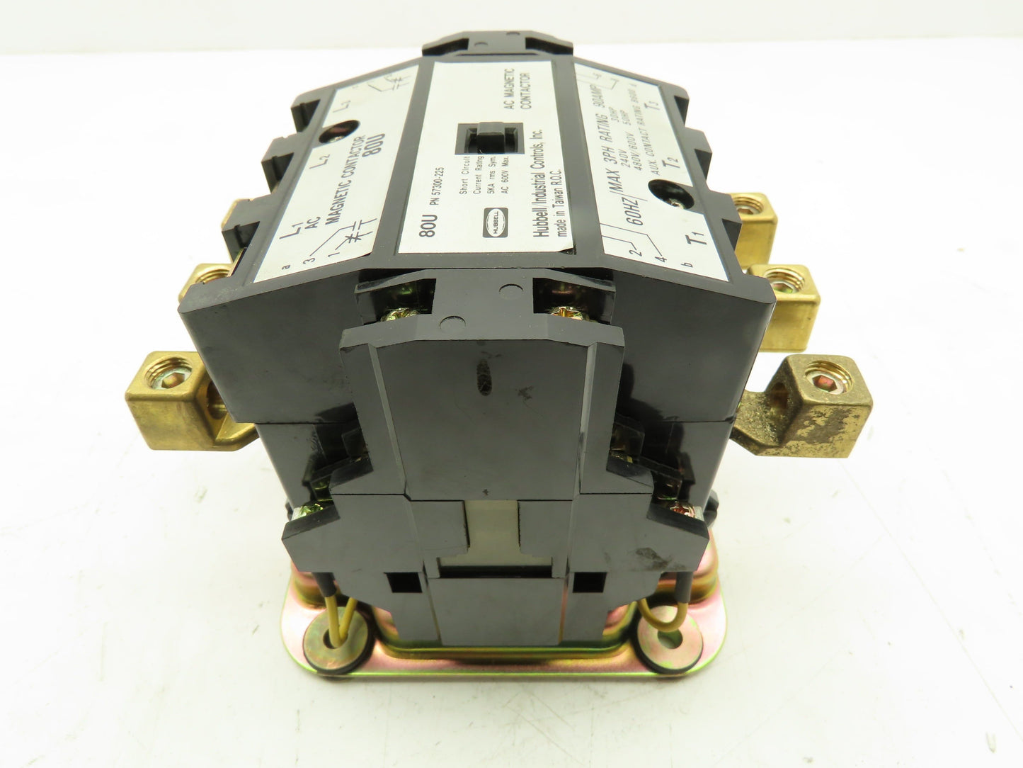 Hubbell 57300-225 Non Reversing AC Magnetic Contactor 80U 3-Pole 115V Coil 90A