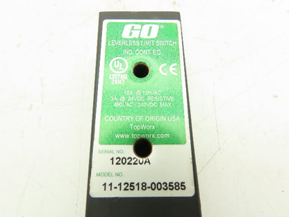 TopWorx 11-12518-003585 Go Leverless Limit Switch 120/480VAC  24/240VDC
