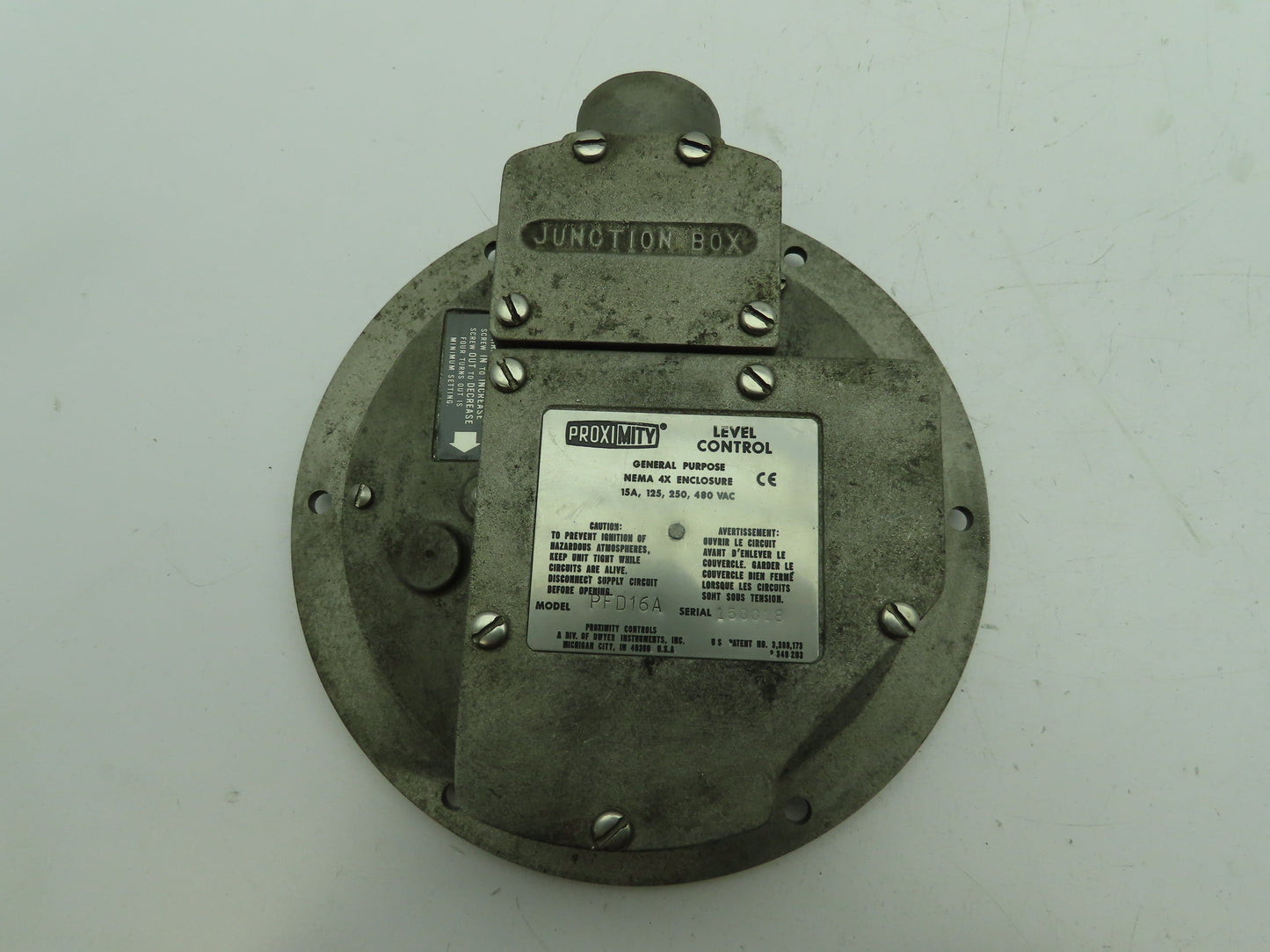 Dwyer PFD16A Proximity Level Control Switch 15A 480V NEMA 4X Enclosure