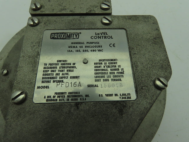 Dwyer PFD16A Proximity Level Control Switch 15A 480V NEMA 4X Enclosure