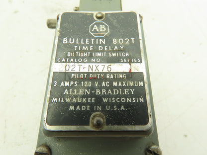 Allen Bradley 802T-NX76 Limit Switch Bulletin 802T Time Delay Series A 120V 3A
