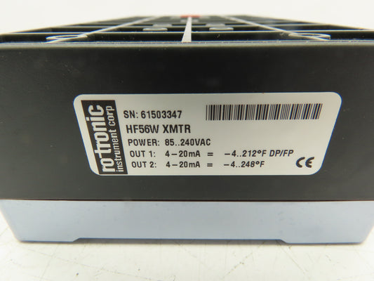 Rotronic HF56W XMTR HygroFlex HVAC Humidity Transmitter 85-240 VAC