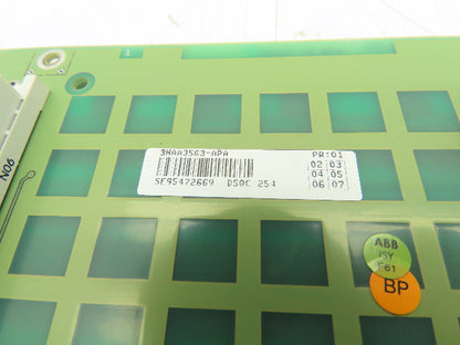 ABB 3HAA3563-APA Circuit Board Backplane  DSQC 254