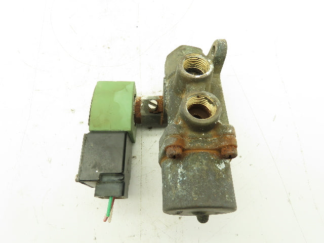 Asco Red Hat JKF8344G074MO Pneumatic Solenoid Valve 120V 150PSI 1/2" NPT 4-Way