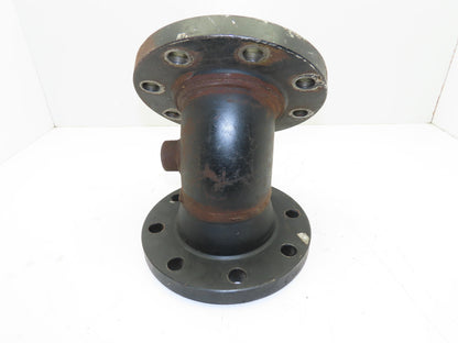 RNG #150 Cast Iron Flanged 4" x 4.5" Pipe Fitting 45 Deg Elbow 8-Bolt Flange