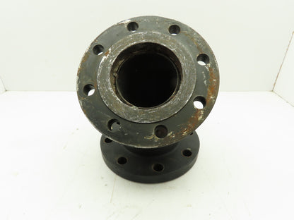 RNG #150 Cast Iron Flanged 4" x 4.5" Pipe Fitting 45 Deg Elbow 8-Bolt Flange