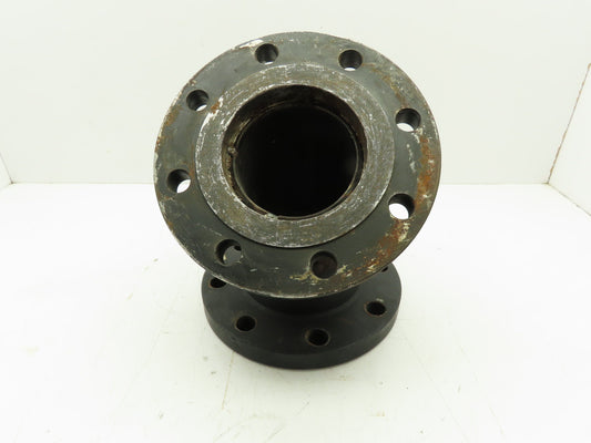 RNG #150 Cast Iron Flanged 4" x 4.5" Pipe Fitting 45 Deg Elbow 8-Bolt Flange