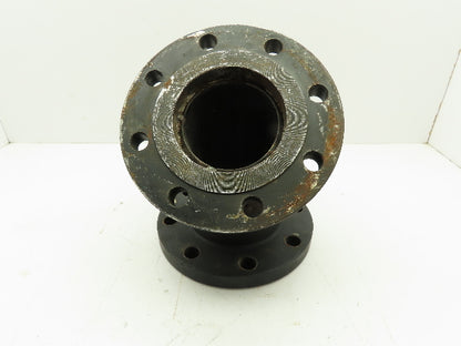 RNG #150 Cast Iron Flanged 4" x 4.5" Pipe Fitting 45 Deg Elbow 8-Bolt Flange
