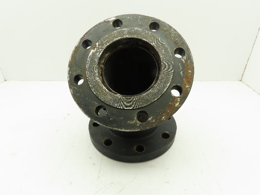 RNG #150 Cast Iron Flanged 4" x 4.5" Pipe Fitting 45 Deg Elbow 8-Bolt Flange