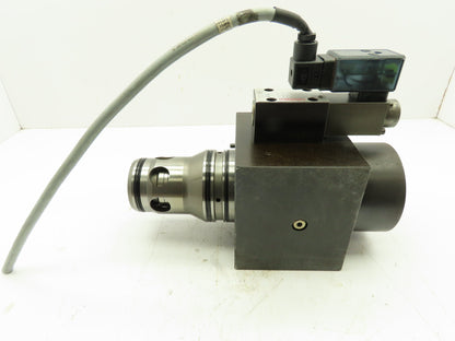 MOOG 2-Way Hydraulic Proportional Throttle Cartridge Solenoid Valve w/Driver