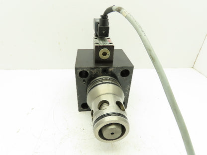 MOOG 2-Way Hydraulic Proportional Throttle Cartridge Solenoid Valve w/Driver