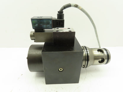 MOOG 2-Way Hydraulic Proportional Throttle Cartridge Solenoid Valve w/Driver