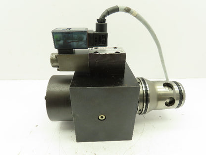 MOOG 2-Way Hydraulic Proportional Throttle Cartridge Solenoid Valve w/Driver