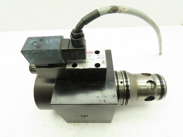 MOOG 2-Way Hydraulic Proportional Throttle Cartridge Solenoid Valve w/Driver