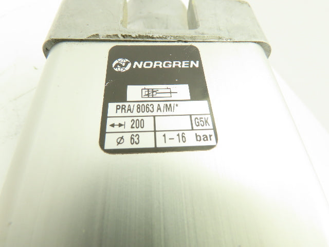 Norgren PRA/8063 A/M/* Pneumatic Double Acting Cylinder 232PSI 7.87"Stroke
