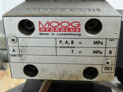 MOOG WSH53P32C108CZBN Hydraulic Proportional Servo Valve Stack D633E714A