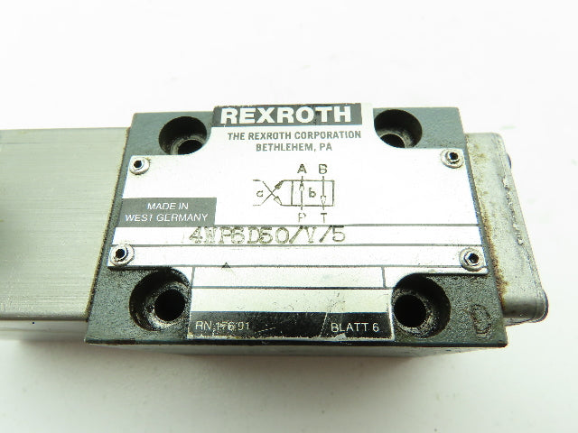 Rexroth 4WP6D50/V/5 Hydraulic Directional Spool Valve WP 6