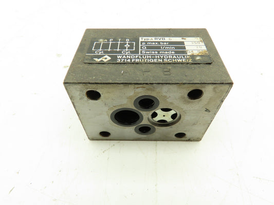 Wandfluh Hydraulik ARVB 6 Hydraulic Valve max 350 bar