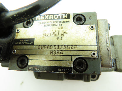 Rexroth 4WEH16D60/6AG24N9ETK4 Hydraulic Directional Solenoid Spool Valve WEH 16