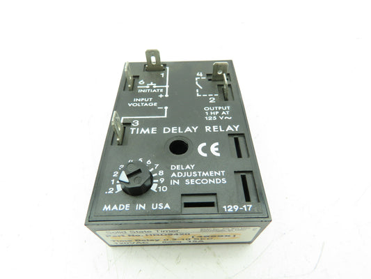 SSAC HRD9420 Solid State Timer adj .2 to 10 seconds Time Delay Relay