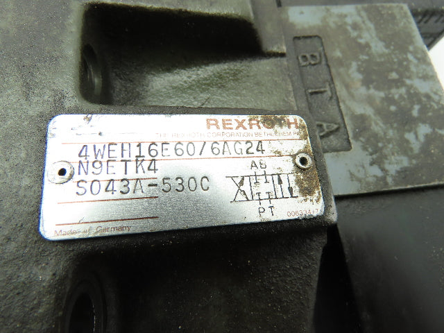 Rexroth 4WEH16E60/6AG24N9ETK4 Hydraulic  Directional Solenoid Valve 24VDC