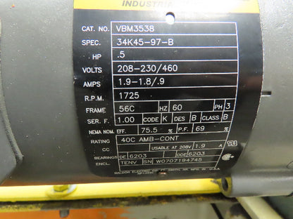Versa Powered Live Roller Case Pallet Conveyor 68"x 87" 3ph 46fpm Fork Pockets