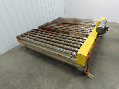 Versa Powered Live Roller Case Pallet Conveyor 68"x 87" 3ph 46fpm Fork Pockets