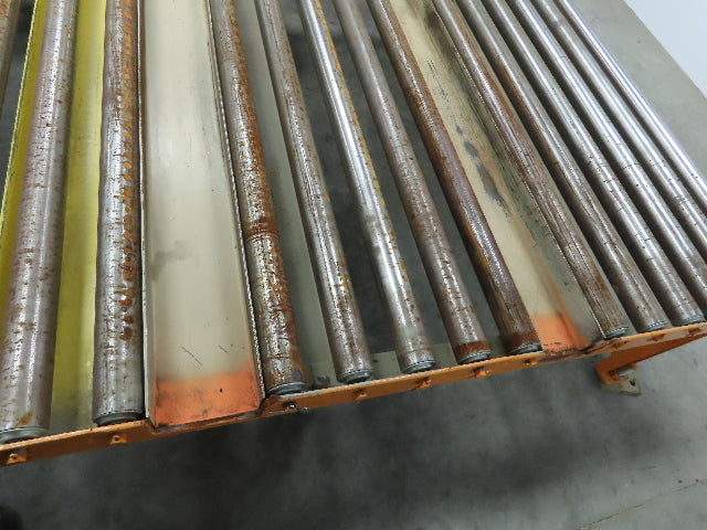 Versa Powered Live Roller Case Pallet Conveyor 68"x 87" 3ph 46fpm Fork Pockets