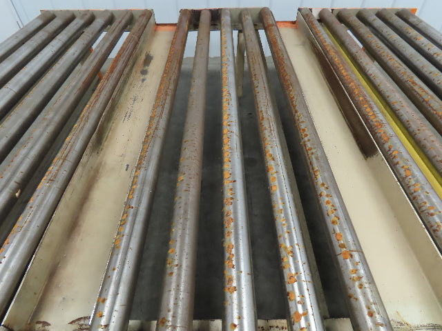 Versa Powered Live Roller Case Pallet Conveyor 68"x 87" 3ph 46fpm Fork Pockets