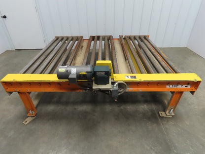 Versa Powered Live Roller Case Pallet Conveyor 68"x 87" 3ph 46fpm Fork Pockets