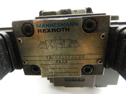 Rexroth 4WEH16E60/6AG24N9ETK4 Hydraulic Directional Solenoid Spool Valve Stack