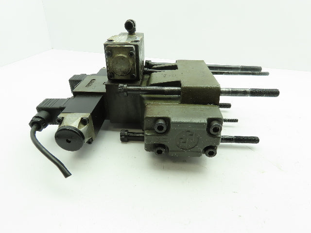 Rexroth 4WEH16E60/6AG24N9ETK4 Hydraulic Directional Solenoid Spool Valve Stack