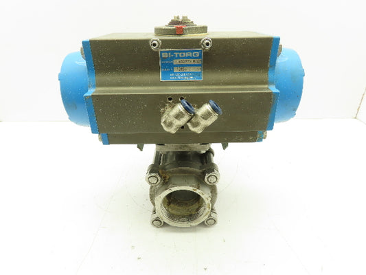 BI-TORQ IS3PT20100SR Pneumatic Actuator With 2" Ball Valve Quarter Turn