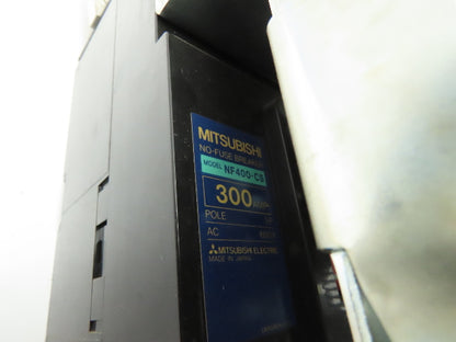 Mitsubishi Electric NF 400CS Breaker 600V 300A 3 Pole W/Lock Mechanism No Fuse
