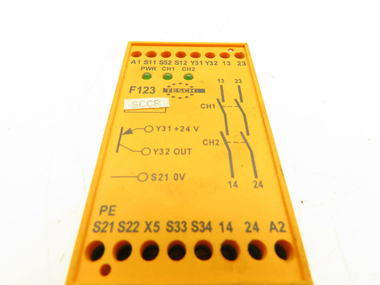 Tesch F123X04 Safety Relay Switch 24VAC/DC  07400040