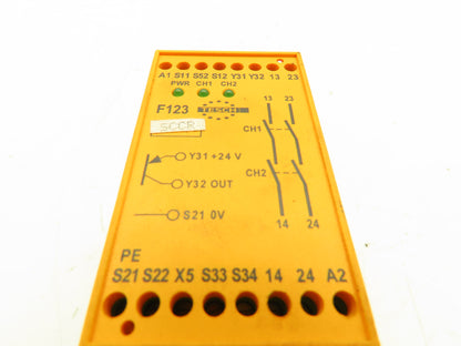 Tesch F123X04 Safety Relay Switch 24VAC/DC  07400040