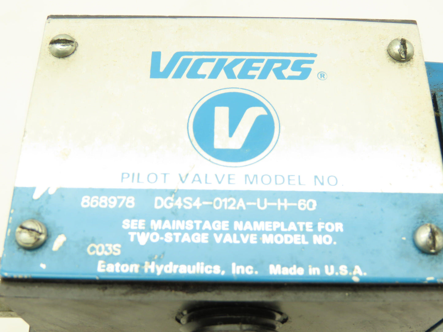 Vickers DG4S4-012A-U-H-60 Hydraulic Directional  Solenoid Relief Valve Stack