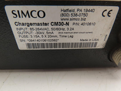 Simco CM30-N Chargemaster Industrial Electrostatic Generator 3.2A 264VAC 4010610