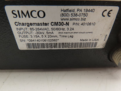 Simco CM30-N Chargemaster Industrial Electrostatic Generator 3.2A 264VAC 4010610