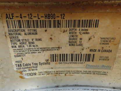 Thomas & Betts ALF-4-12-L-HB90-12 90° Cable Tray