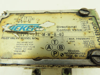Vickers CVC-25-C1-S2-W-245-10 Hydraulic Directional Cartridge Solenoid Valve 25