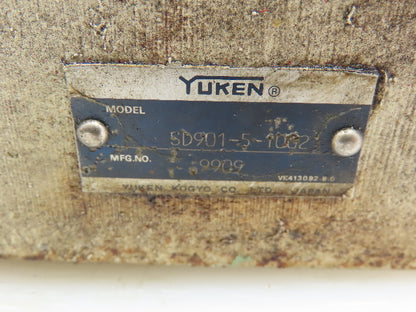 Yuken SD901-5-1002 Hydraulic Directional Control Solenoid Relief Valve Stack
